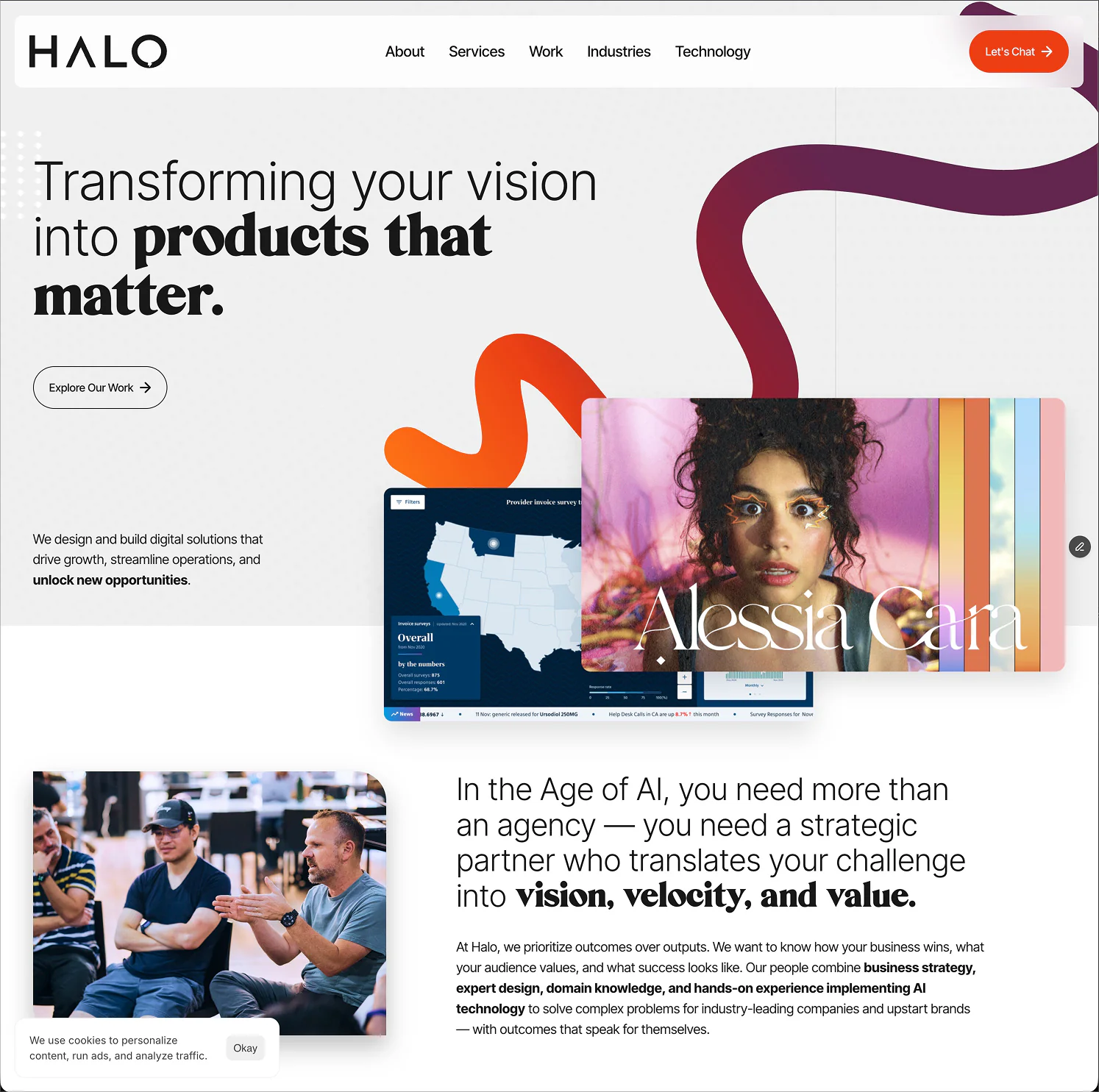 Halopowered.com homepage, live