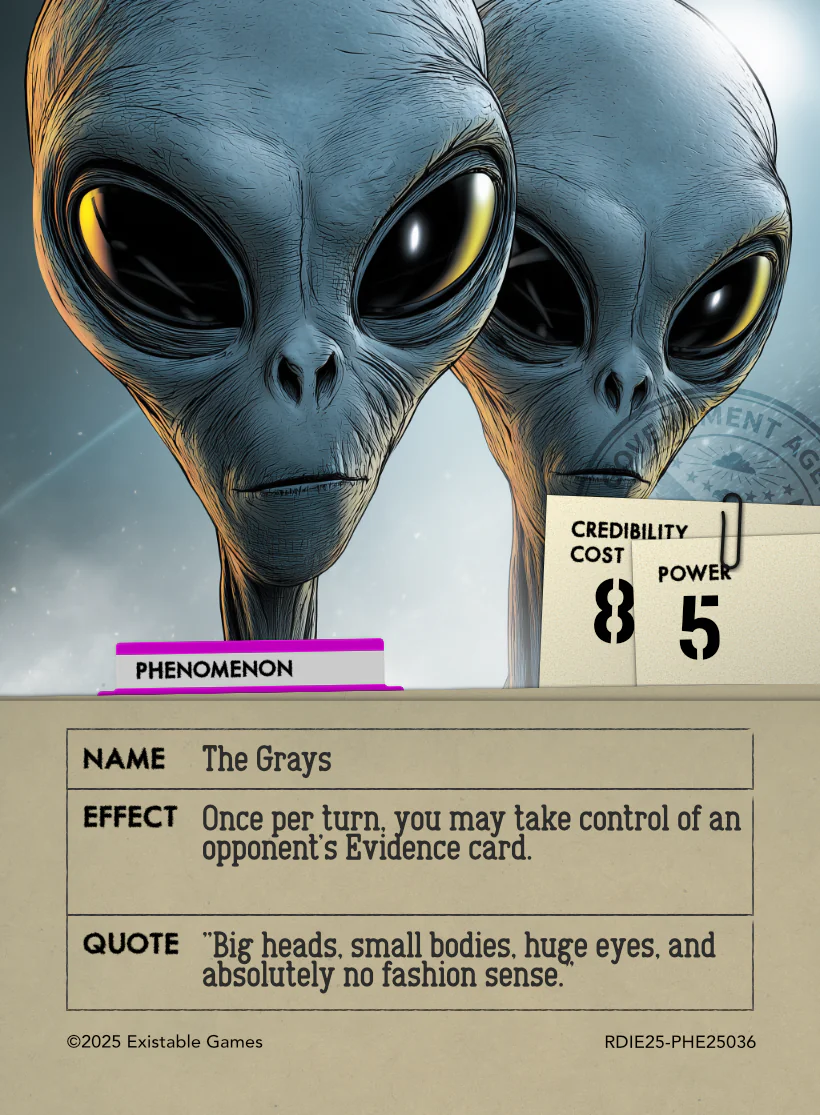 Example Redacted character/phenomenon card
