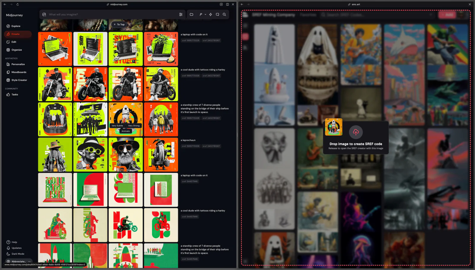 Dragging an image from MidJourney into SMC&rsquo;s save dialog