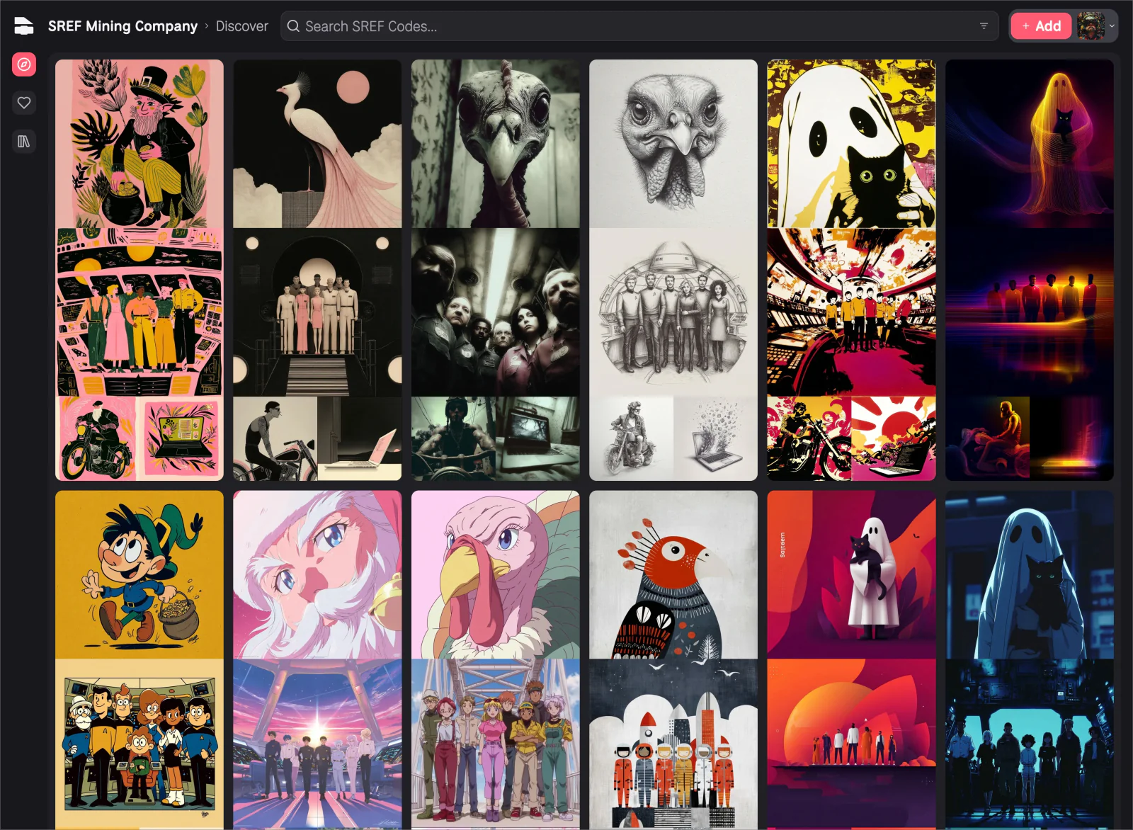 SMC.art main library grid in production